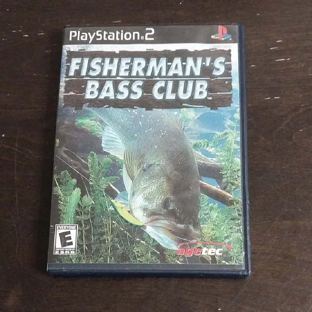 Fisherman's Bass Club PlayStation 2 Game - Black/Blue Case